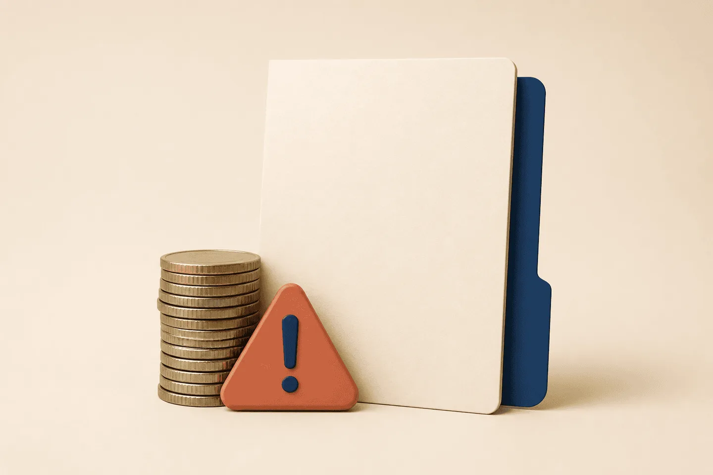 coins and notebook