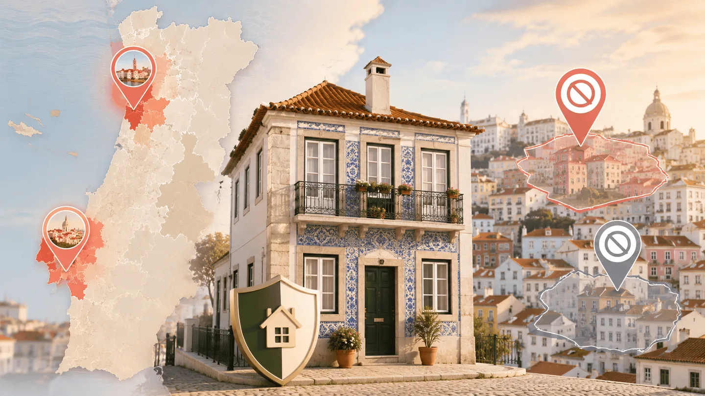 Alojamento Local containment areas in Portugal