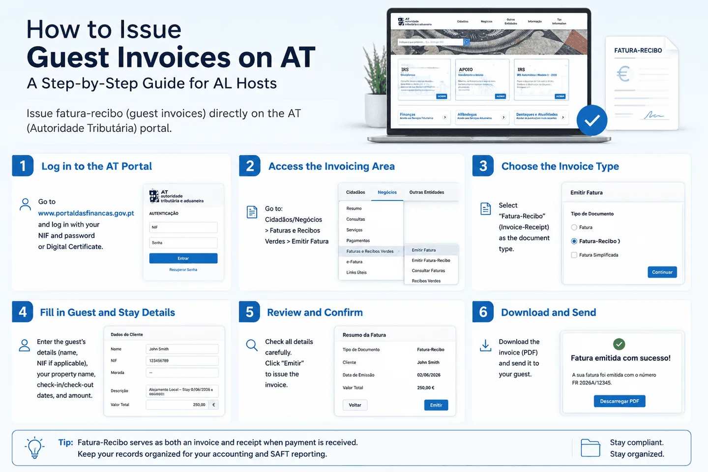 AT Invoices bookings Portugal Explanation 